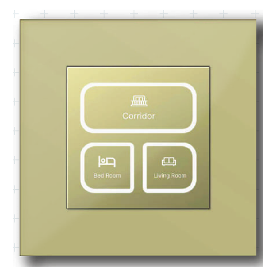 DasKlug 3 Gang — Champagne gold — outlined keys